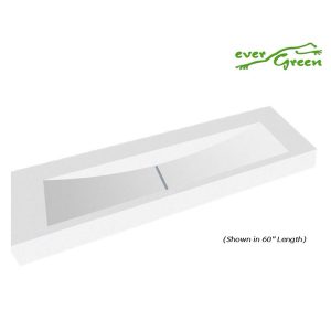 Curved Basin Trough with Center Slot Drain